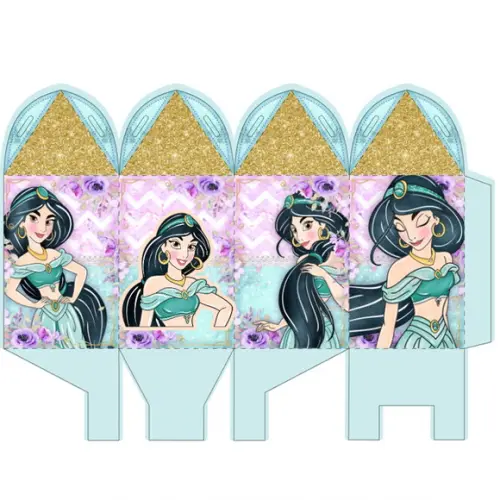 Caixinha para Festa Tema Jasmine