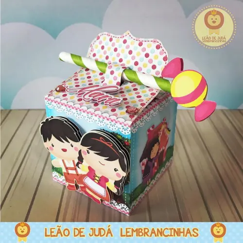 Caixinha para festa tema joão e maria
