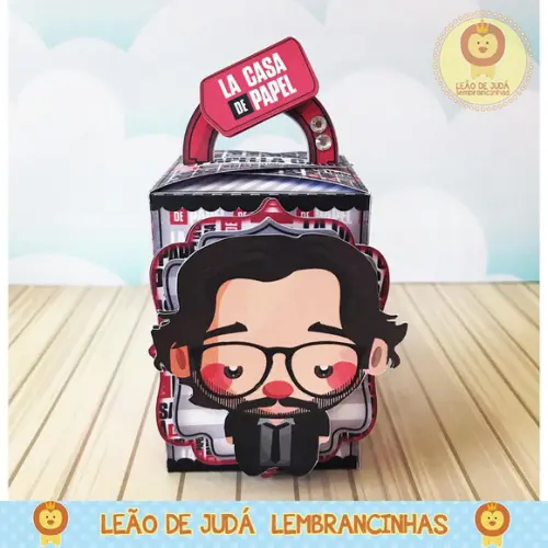 Caixinha para festa tema la casa de papael