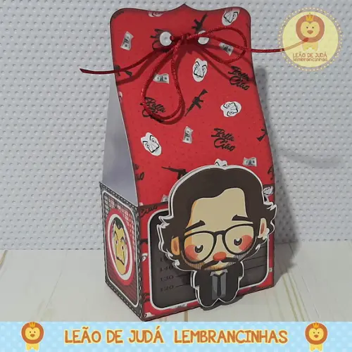 Caixinha para festa tema la casas de papel