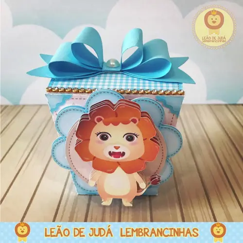 Caixinha para festa tema leãozinho