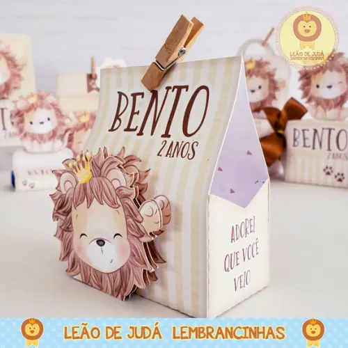 Caixinha para festa tema Leãozinho