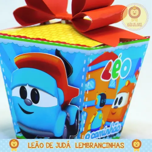 Caixinha para festa tema léo caminhão