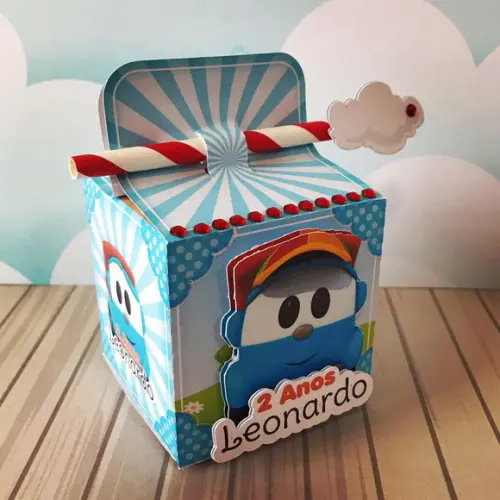 Caixinha Para Festa Tema Léo Caminhão