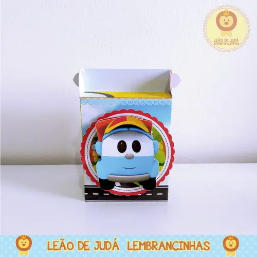 Caixinha para festa tema léo o caminhão