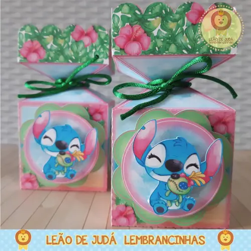Caixinha para festa tema lilo e stitch