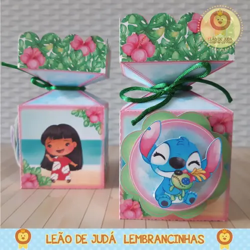Caixinha para festa tema lilo e stitch