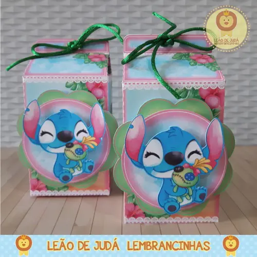 Caixinha para Festa Tema Lilo e Stitch