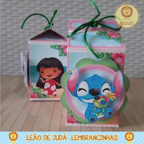 Caixinha para Festa Tema Lilo e Stitch