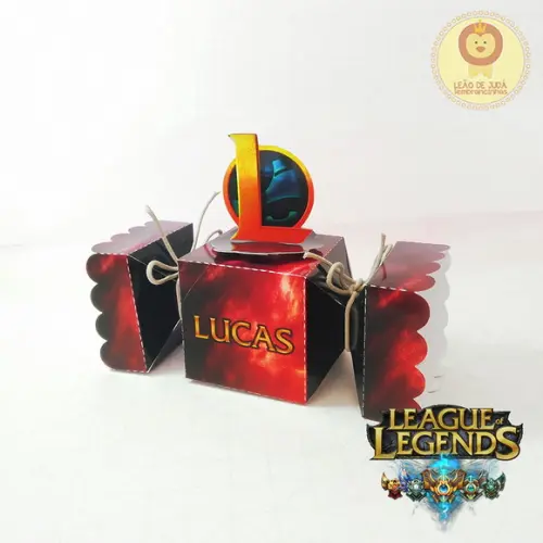 Caixinha para festa tema lol league of legends