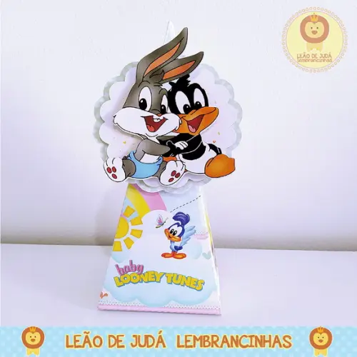 Caixinha para festa tema looney tunes baby