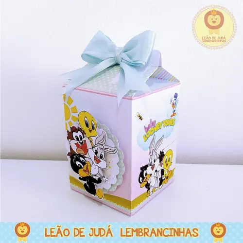 Caixinha para festa tema looney tunes baby
