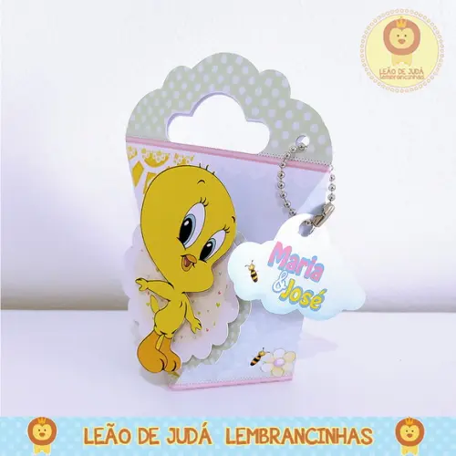 Caixinha para festa tema looney tunes baby