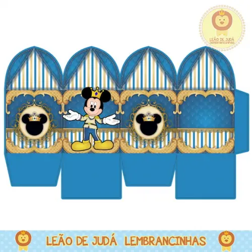 Caixinha para Festa Tema Mickey Realeza