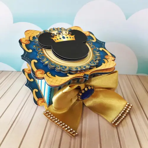 Caixinha para Festa Tema Mickey Realeza