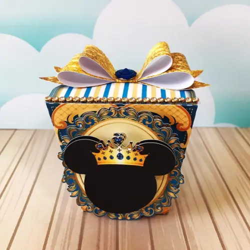 Caixinha para Festa Tema Mickey Realeza