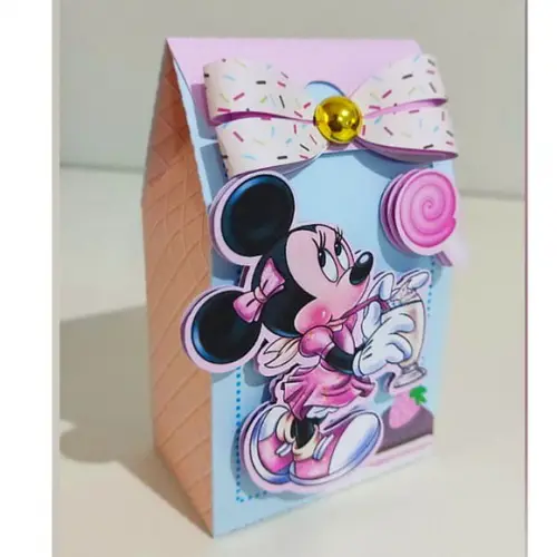 Caixinha para Festa Tema Minnie Confeiteira