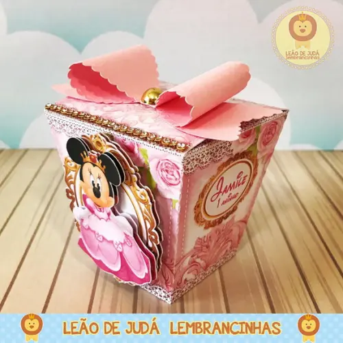 Caixinha para festa tema minnie realeza