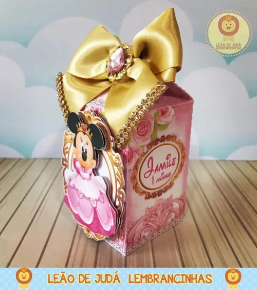 Caixinha para festa tema minnie realeza