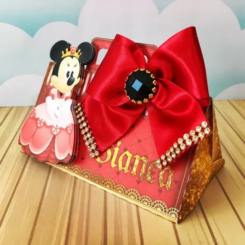 Caixinha para Festa Tema Minnie Realeza