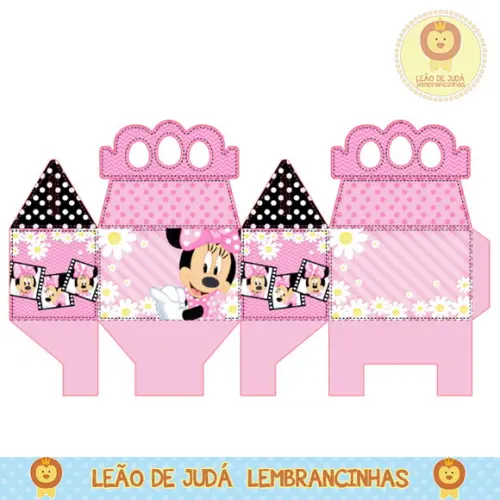 Caixinha para festa tema minnie rosa