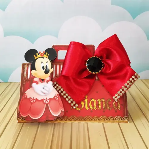 Caixinha para Festa Tema Minnie Realeza