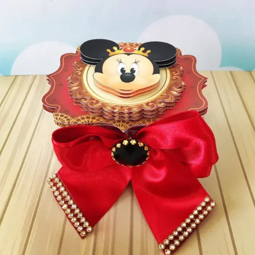 Caixinha para Festa Tema Minnie Realeza