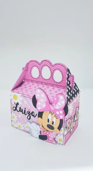 Caixinha para festa tema minnie rosa