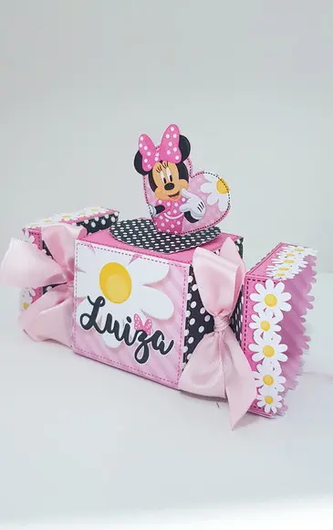 Caixinha para festa tema minnie rosa