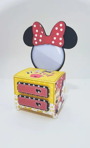 Caixinha para festa tema minnie vermelha
