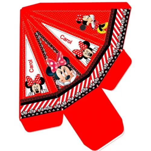 Caixinha para Festa Tema Minnie Vermelha