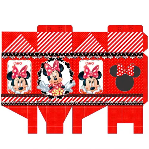 Caixinha para Festa Tema Minnie Vermelha