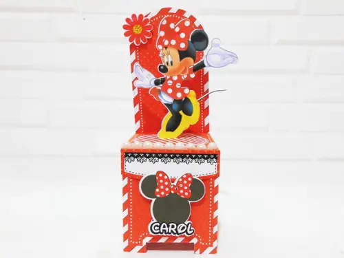 Caixinha para Festa Tema Minnie Vermelha