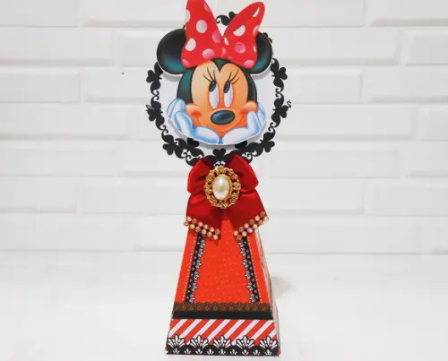 Caixinha para Festa Tema Minnie Vermelha