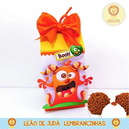 Caixinha para festa tema monstrinhos