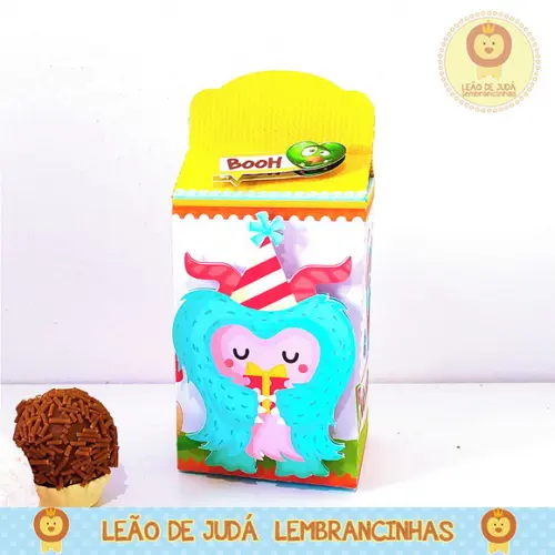 Caixinha para festa tema monstrinhos