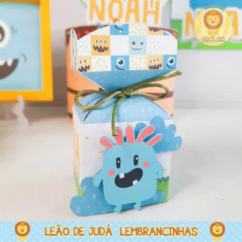 Caixinha para festa tema monstrinhos