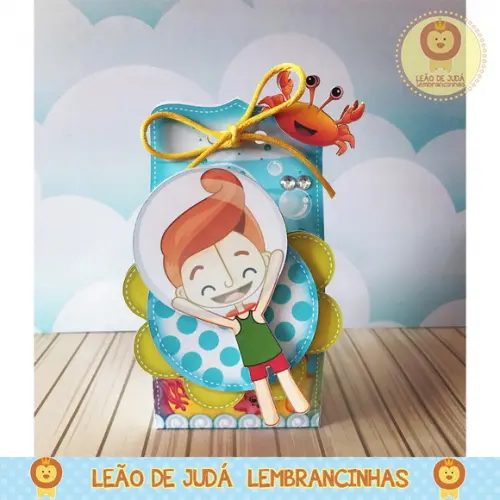 Caixinha para festa tema mundo bita