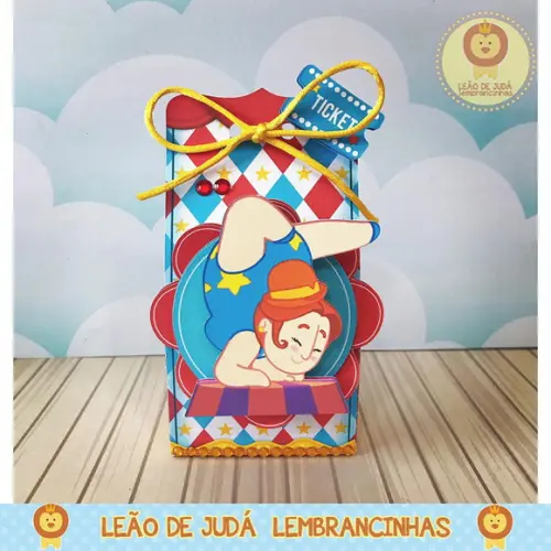 Caixinha para Festa Tema Mundo Bita Circo