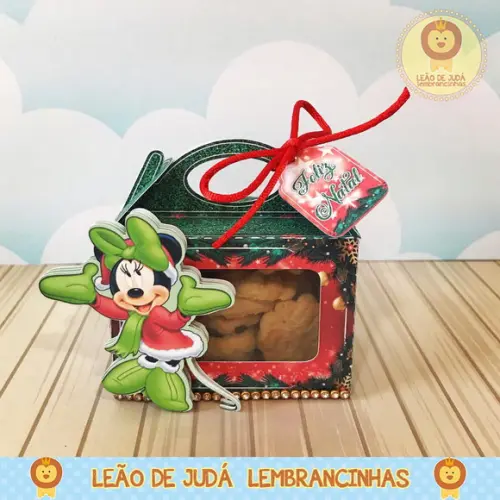 Caixinha para festa tema natal do mickey