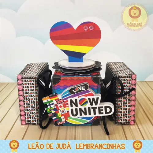 Caixinha para festa tema new united