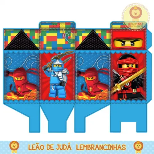 Caixinha para Festa Tema Ninjago