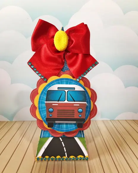 Caixinha para Festa Tema Ônibus