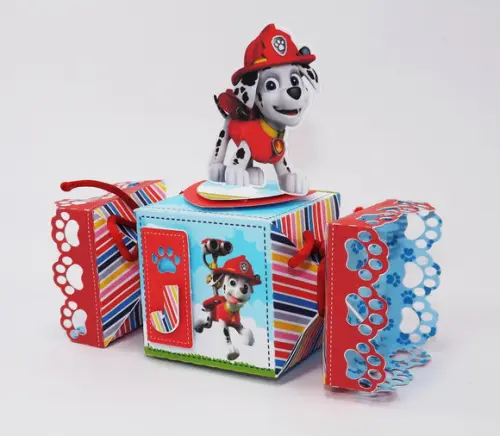 Caixinha para festa tema patrulha canina