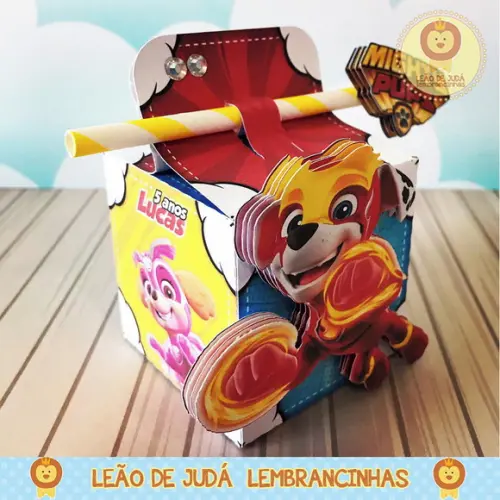 Caixinha para festa tema patrulha canina