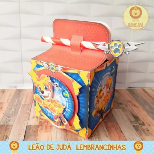 Caixinha para festa tema patrulha canina
