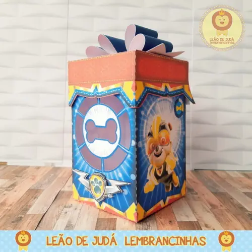 Caixinha para festa tema patrulha patrulha canina