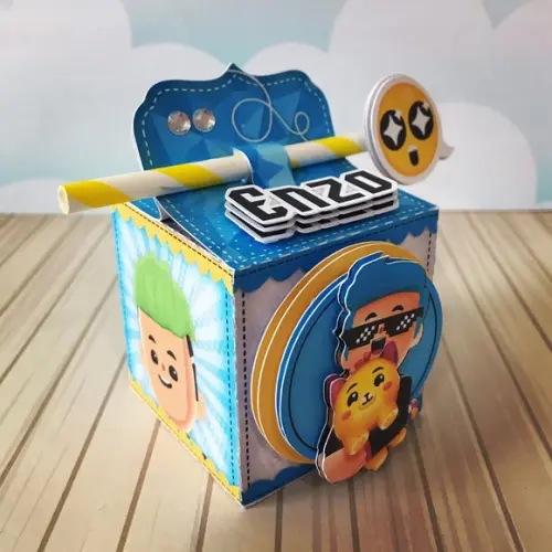 Caixinha para festa tema pk xd