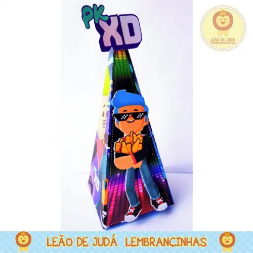 Caixinha para festa tema pk xd