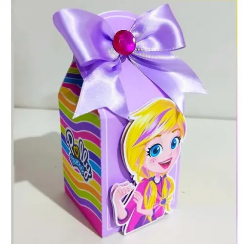Caixinha para Festa Tema Polly Pocket